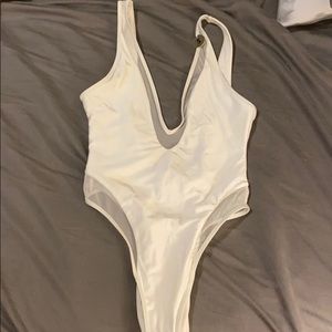 White one piece swimsuit